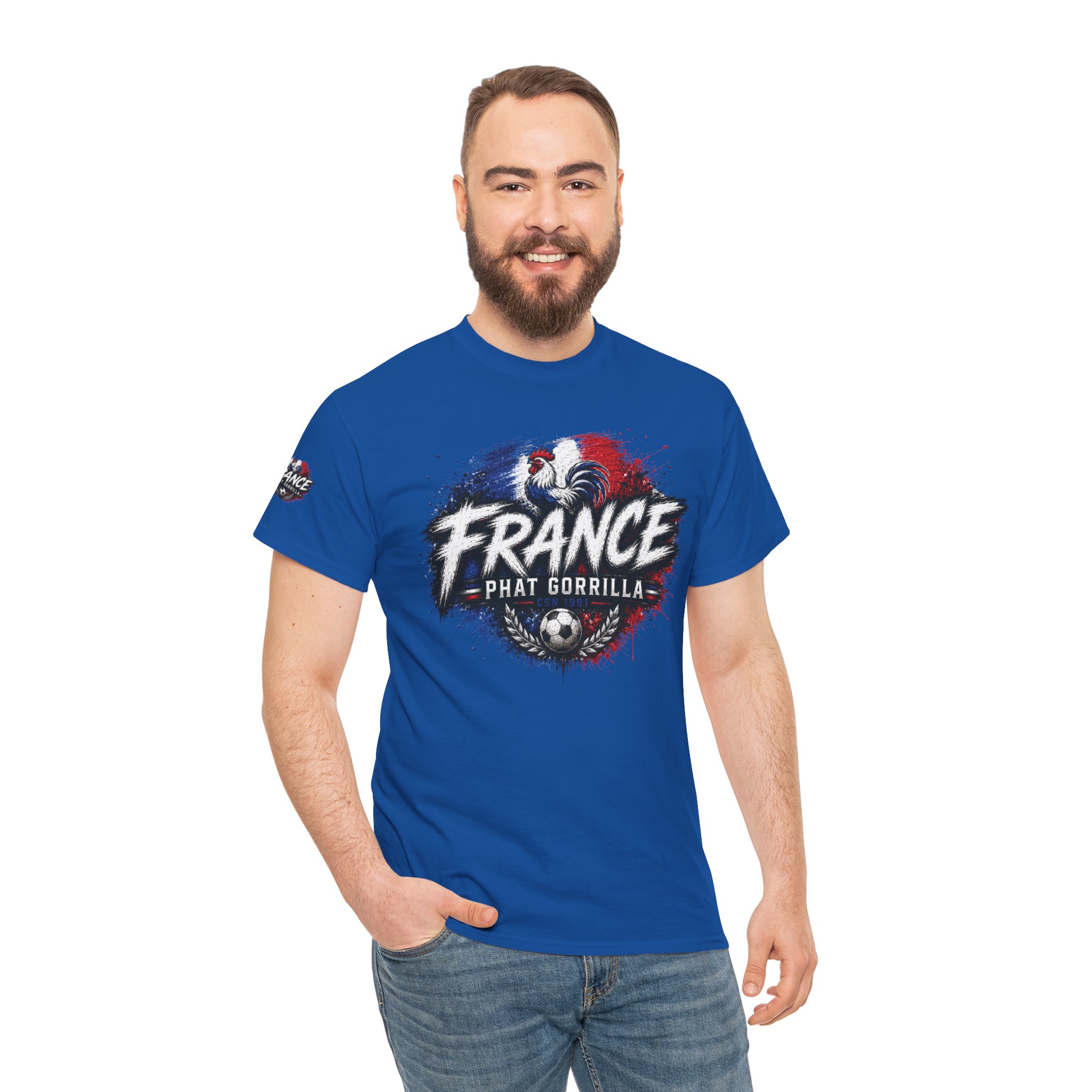 France Phat Gorrilla World Cup Tee - Gildan 5000 - Image 6