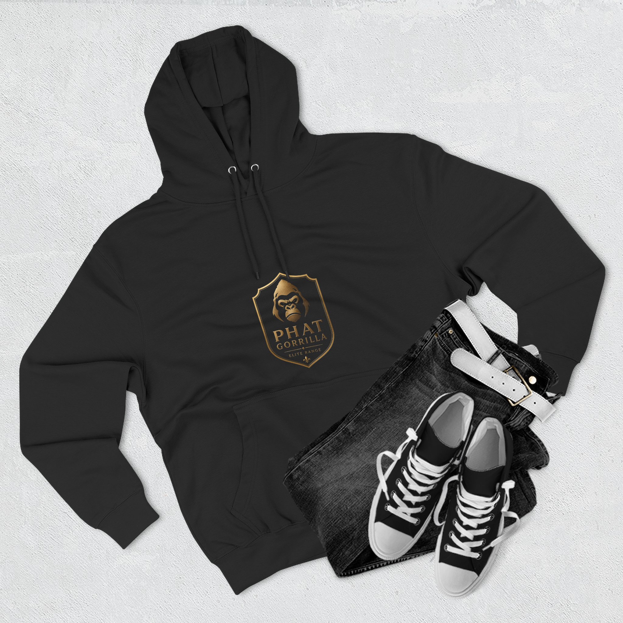 Phat Gorrilla Elite Black Shield Hoodie - Image 7