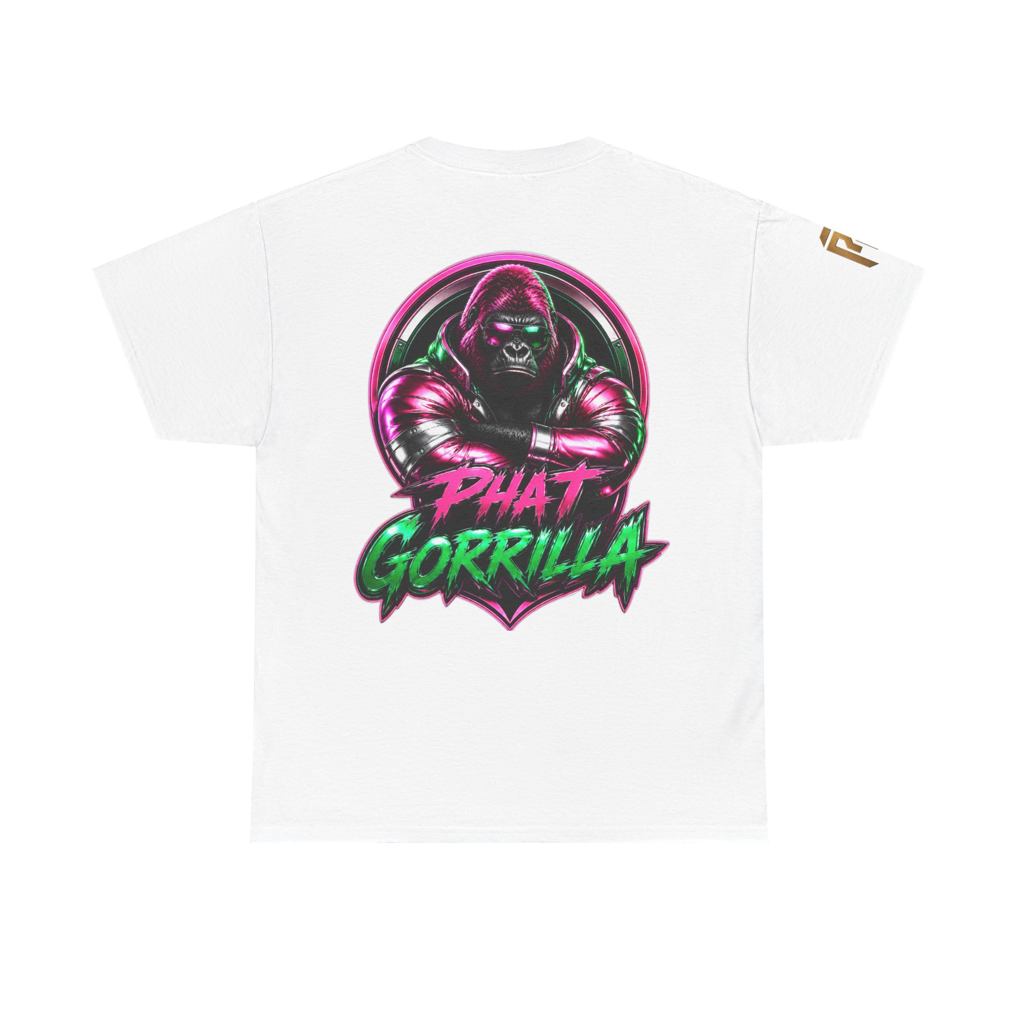 Phat Gorrilla Graphic Tee — Neon Gorilla Logo Streetwear T-Shirt - Image 2