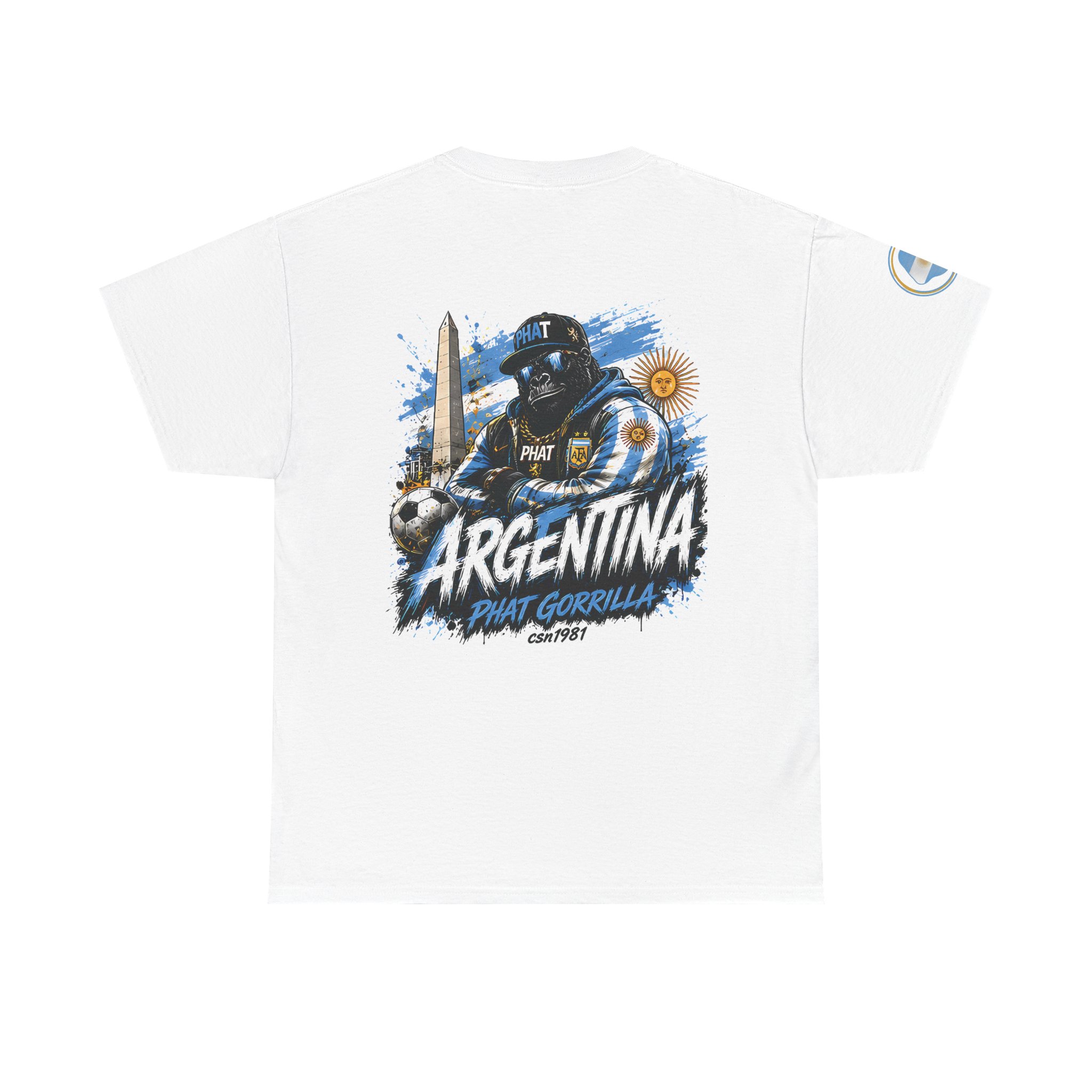 Gorilla King Tee — Green Streetwear Graphic T-Shirt with 'PHAT' Design - Image 2