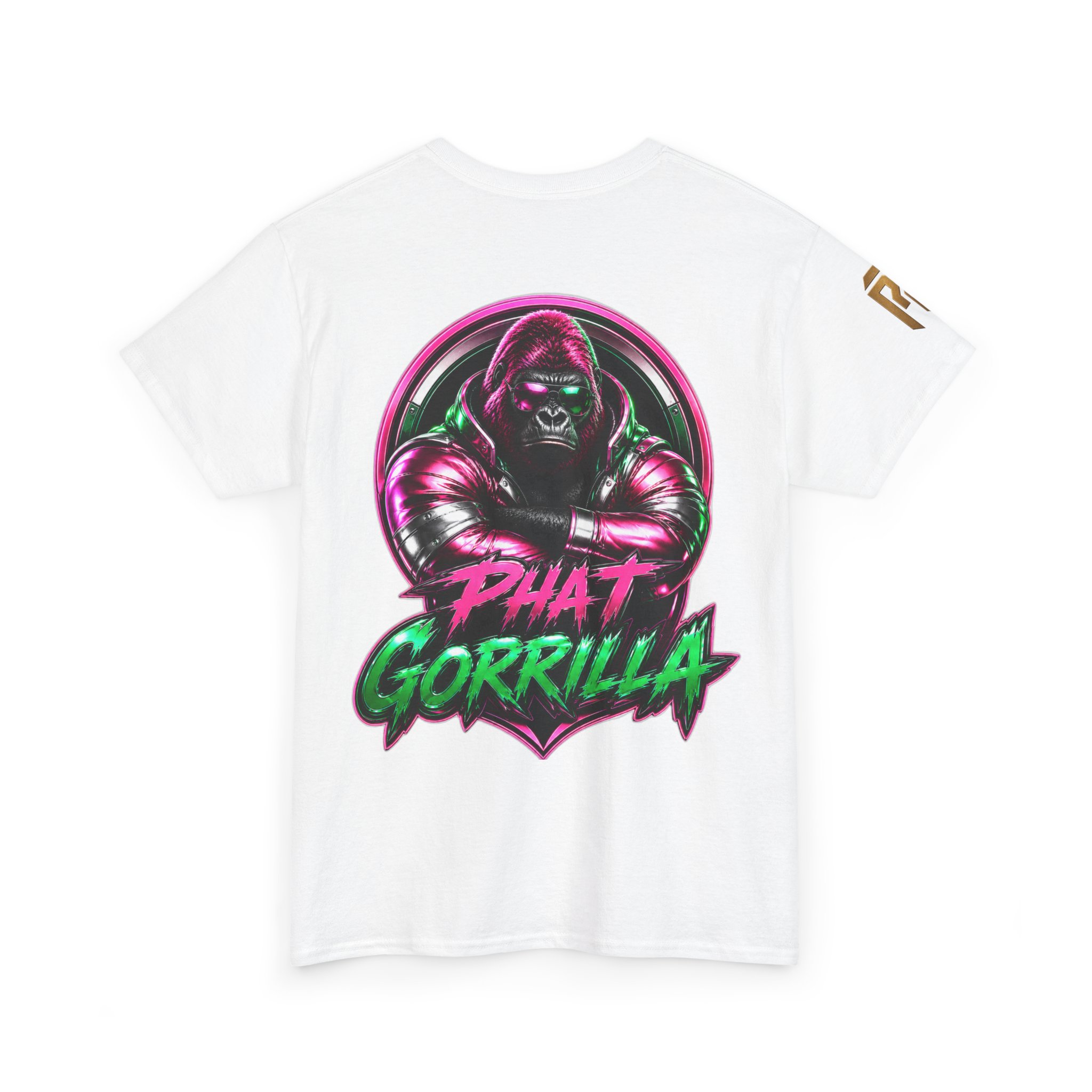Phat Gorrilla Graphic Tee — Neon Gorilla Logo Streetwear T-Shirt - Image 4
