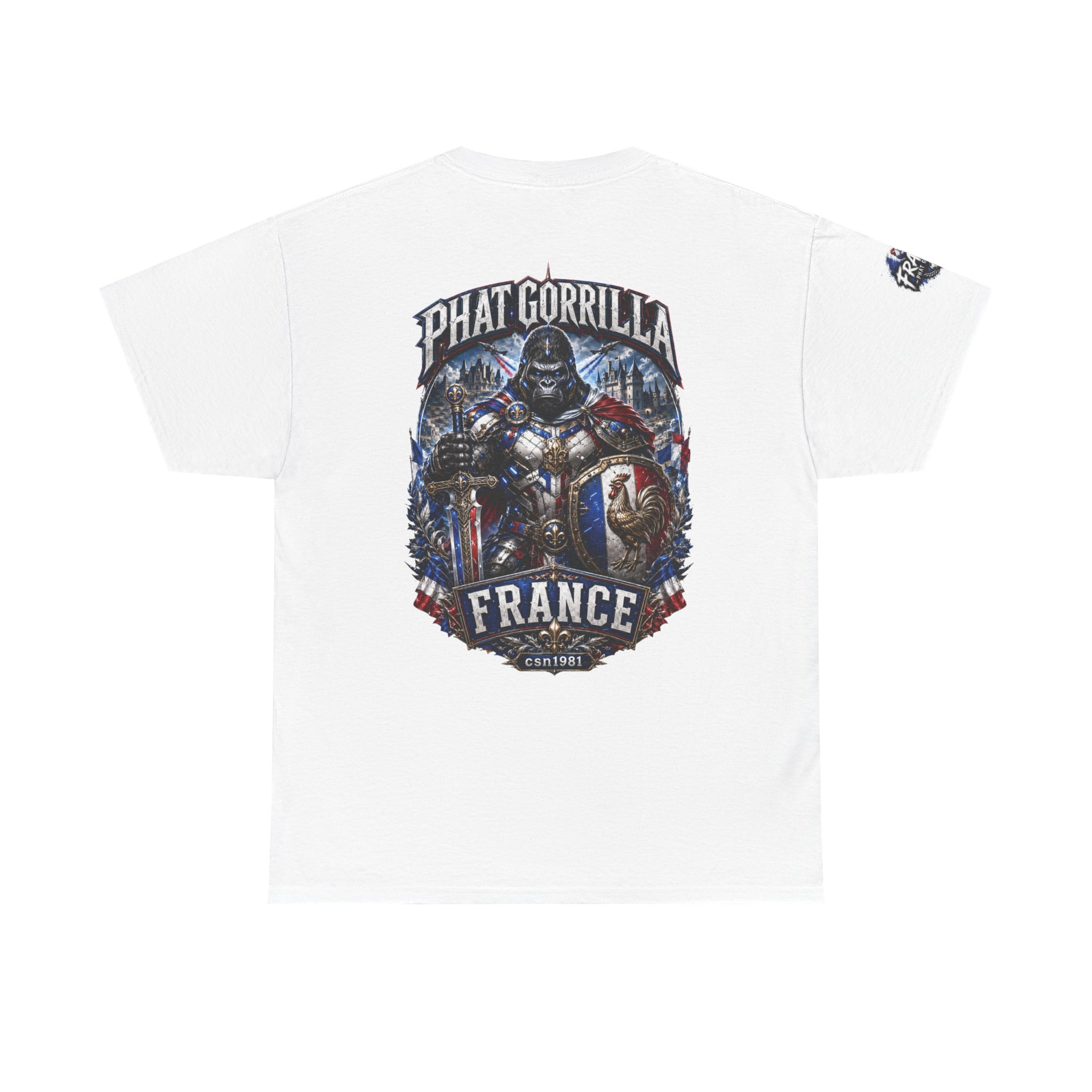 France Phat Gorrilla World Cup Tee - Gildan 5000 - Image 8