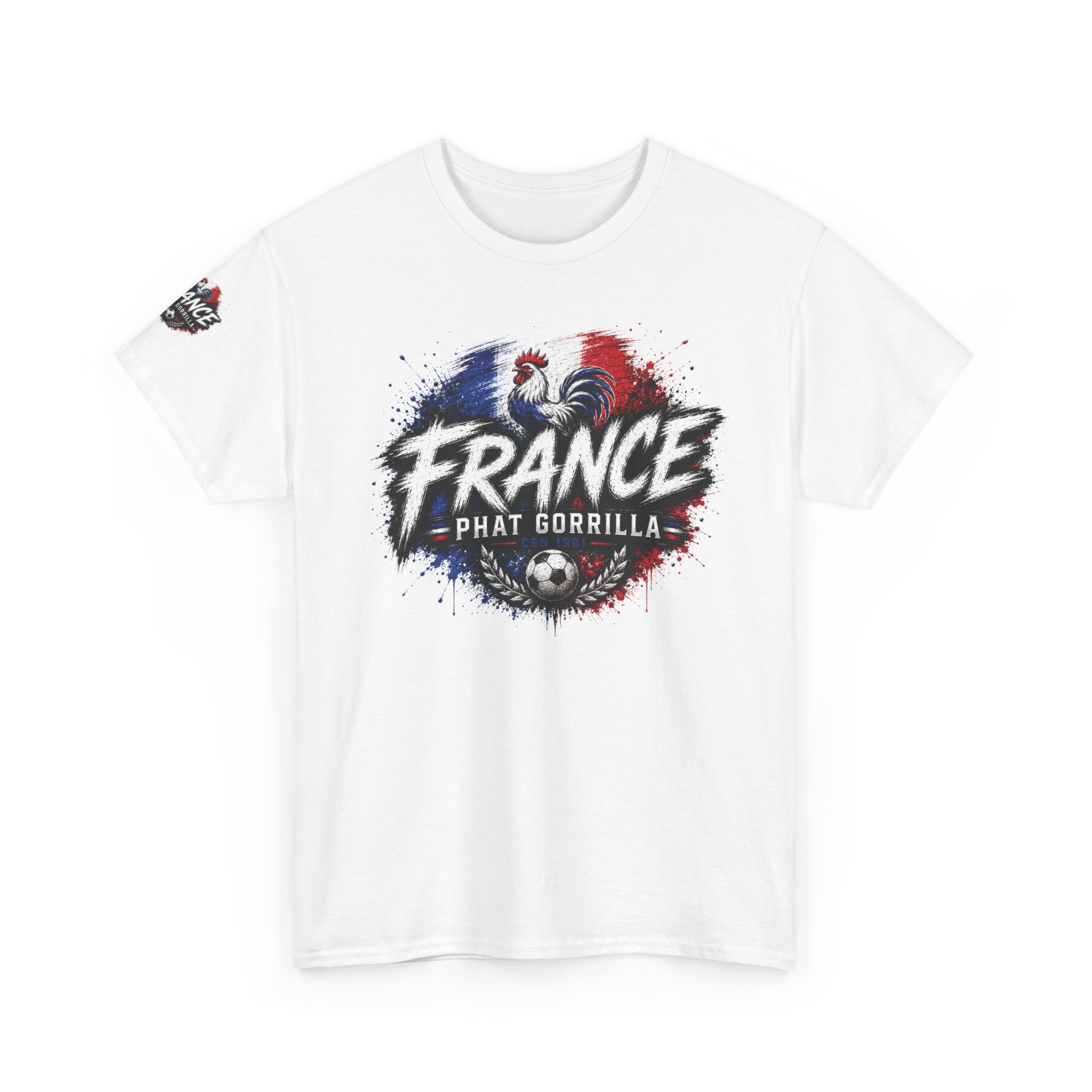 France Phat Gorrilla World Cup Tee - Gildan 5000 - Image 9