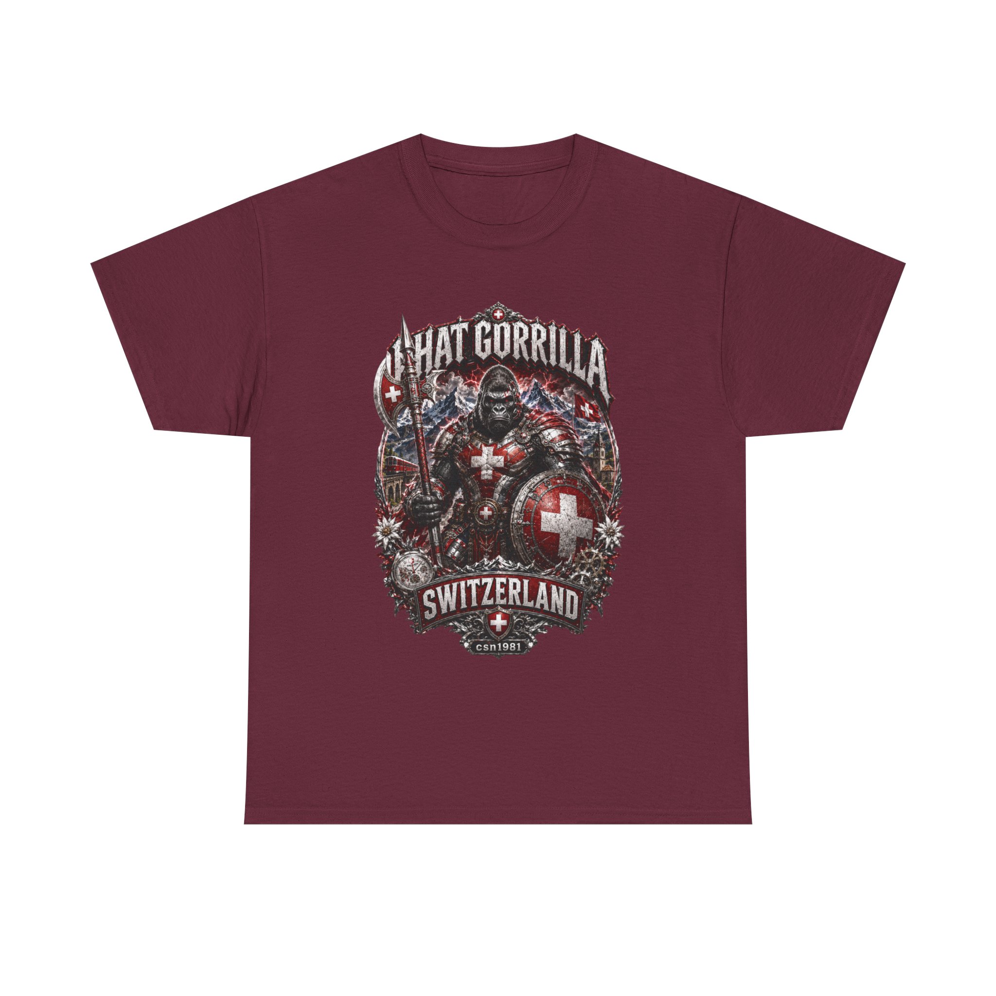 Switzerland Gorilla Crest T‑Shirt — Swiss Flag Warrior Graphic Tee - Image 5