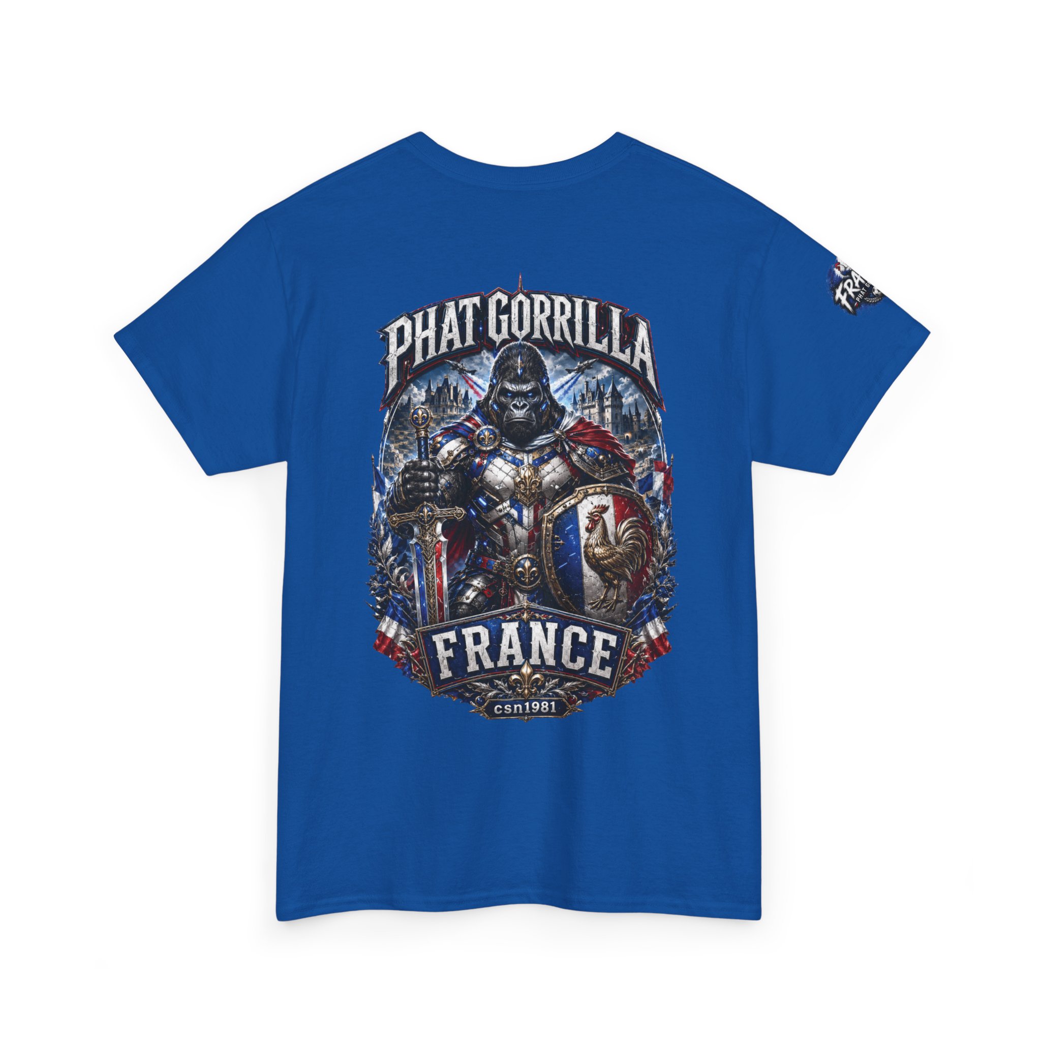 France Phat Gorrilla World Cup Tee - Gildan 5000 - Image 5