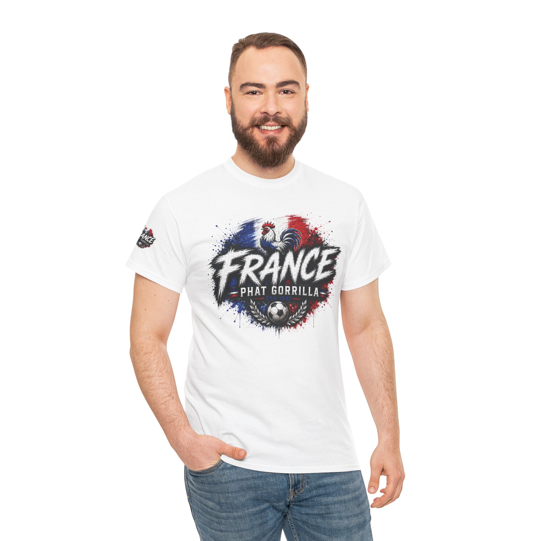 France Phat Gorrilla World Cup Tee - Gildan 5000 - Image 12