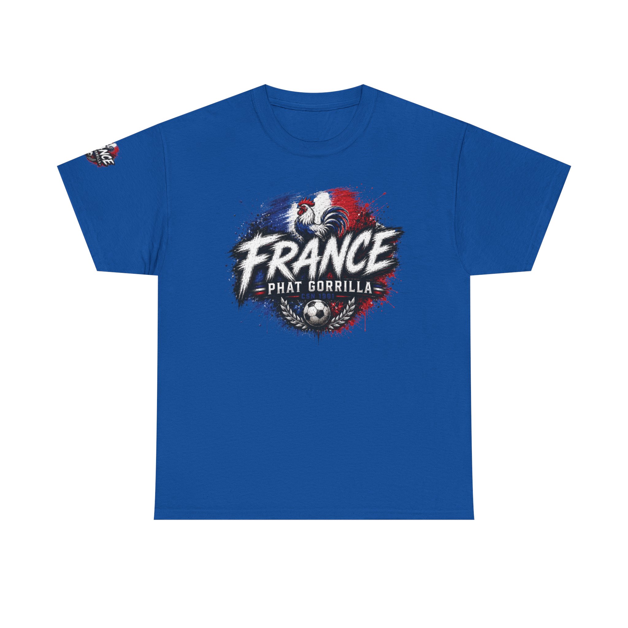 France Phat Gorrilla World Cup Tee - Gildan 5000 - Image 2