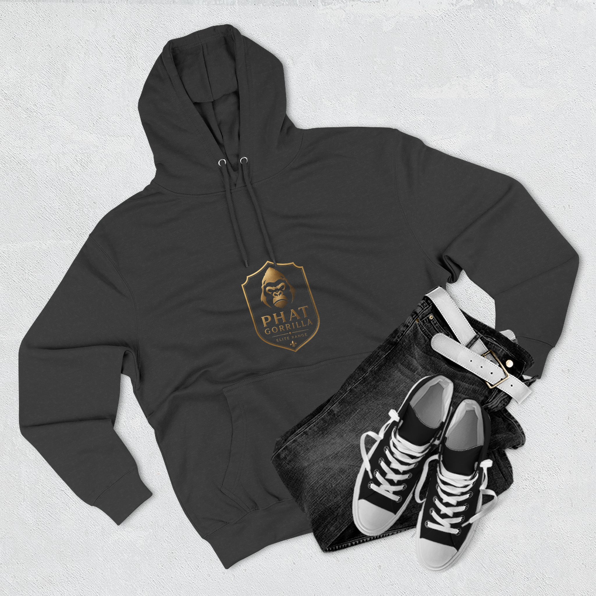 Phat Gorrilla Elite Black Shield Hoodie - Image 3