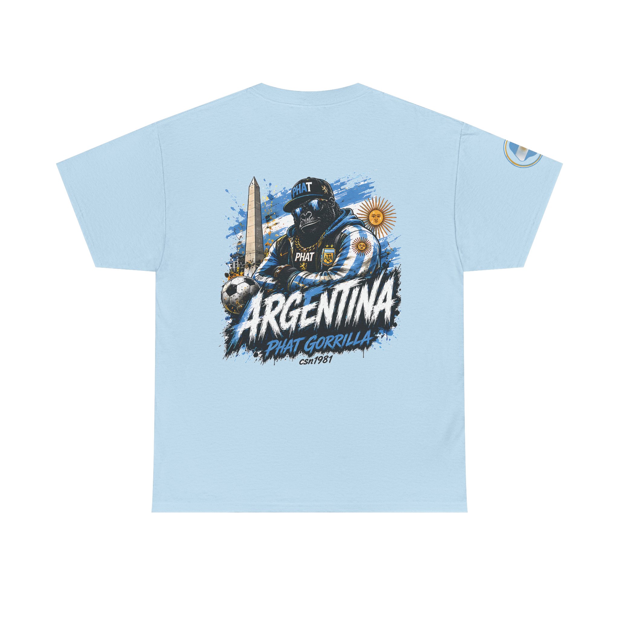 Gorilla King Tee — Green Streetwear Graphic T-Shirt with 'PHAT' Design - Image 6