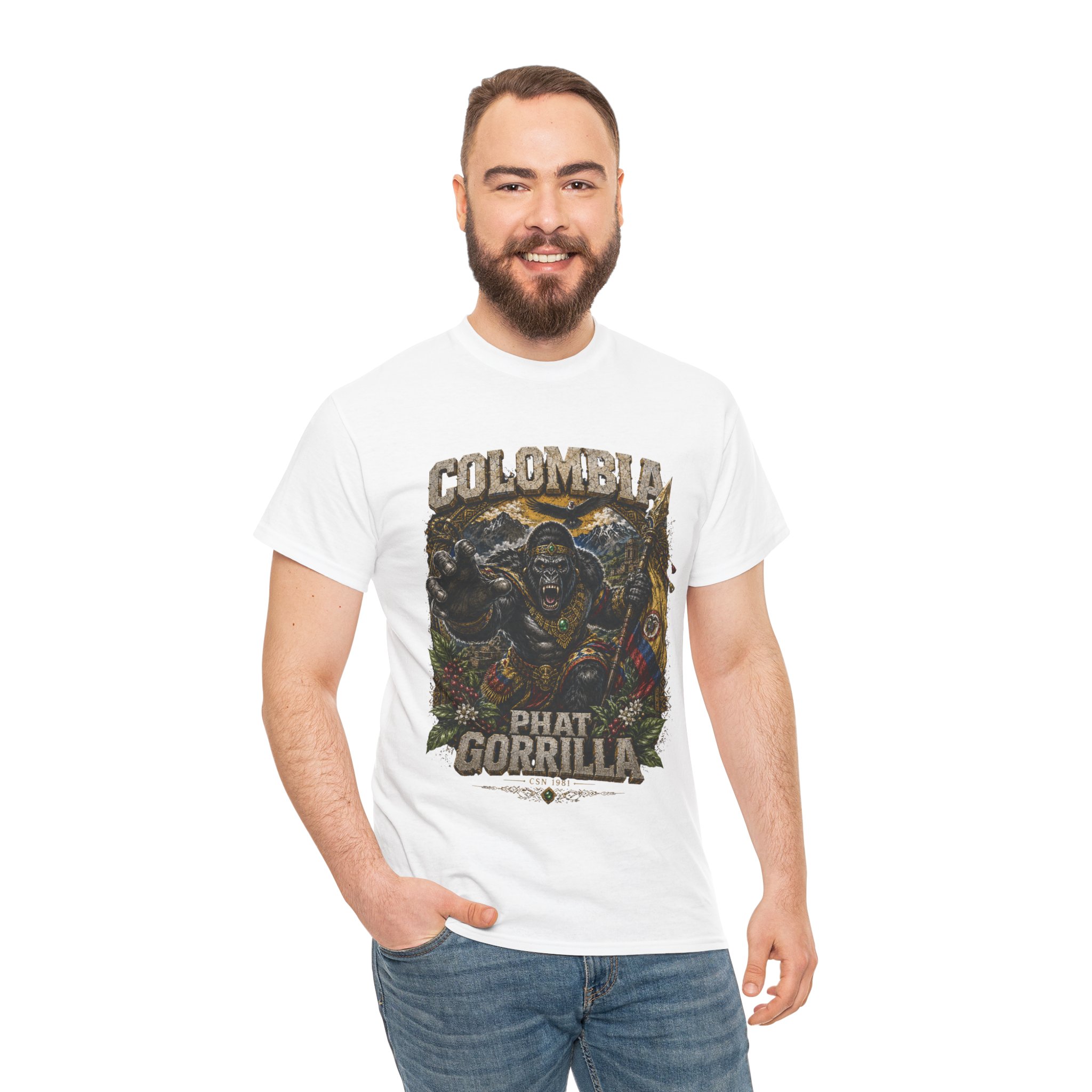Colombia Phat Gorilla Graphic Tee - Image 4
