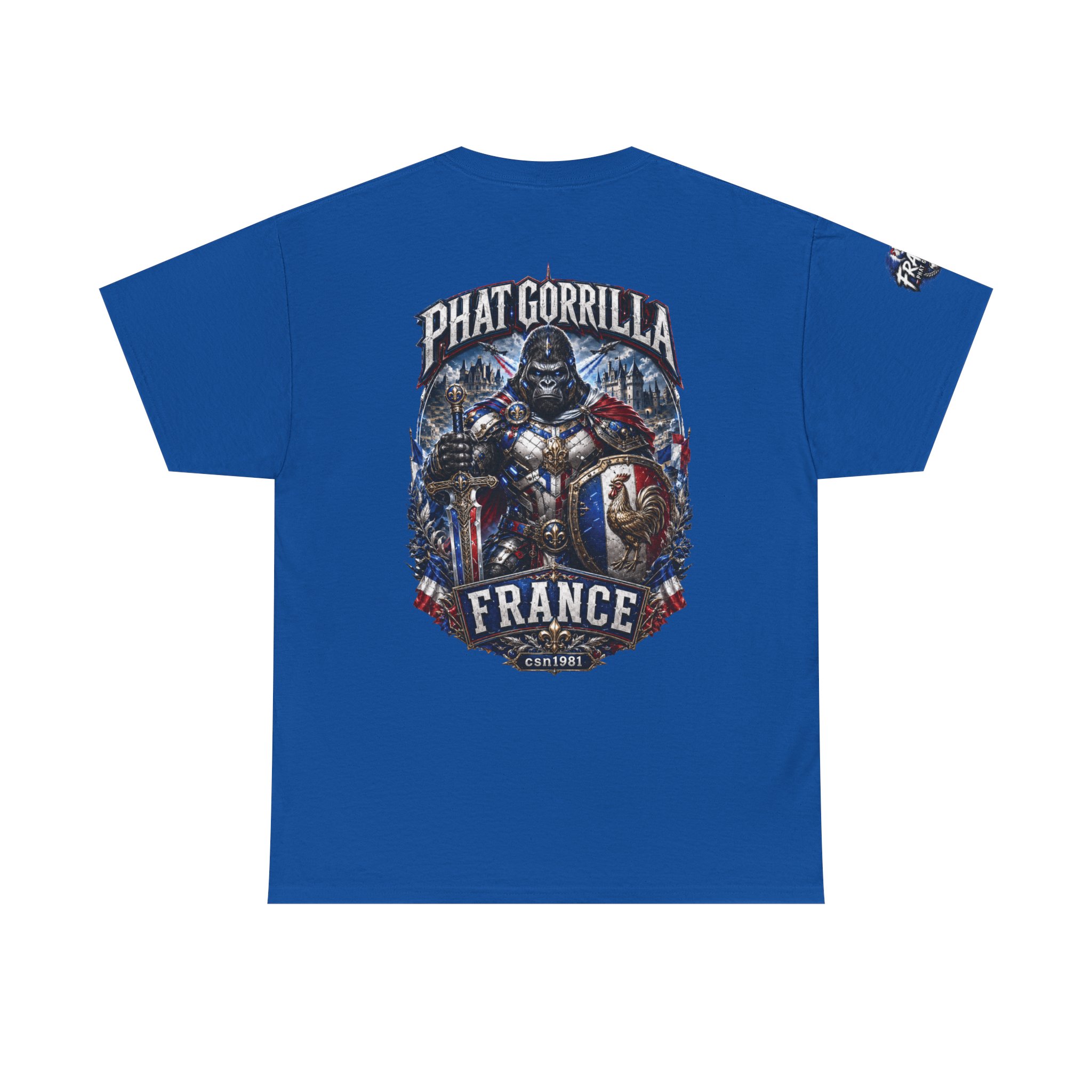 France Phat Gorrilla World Cup Tee - Gildan 5000 - Image 3