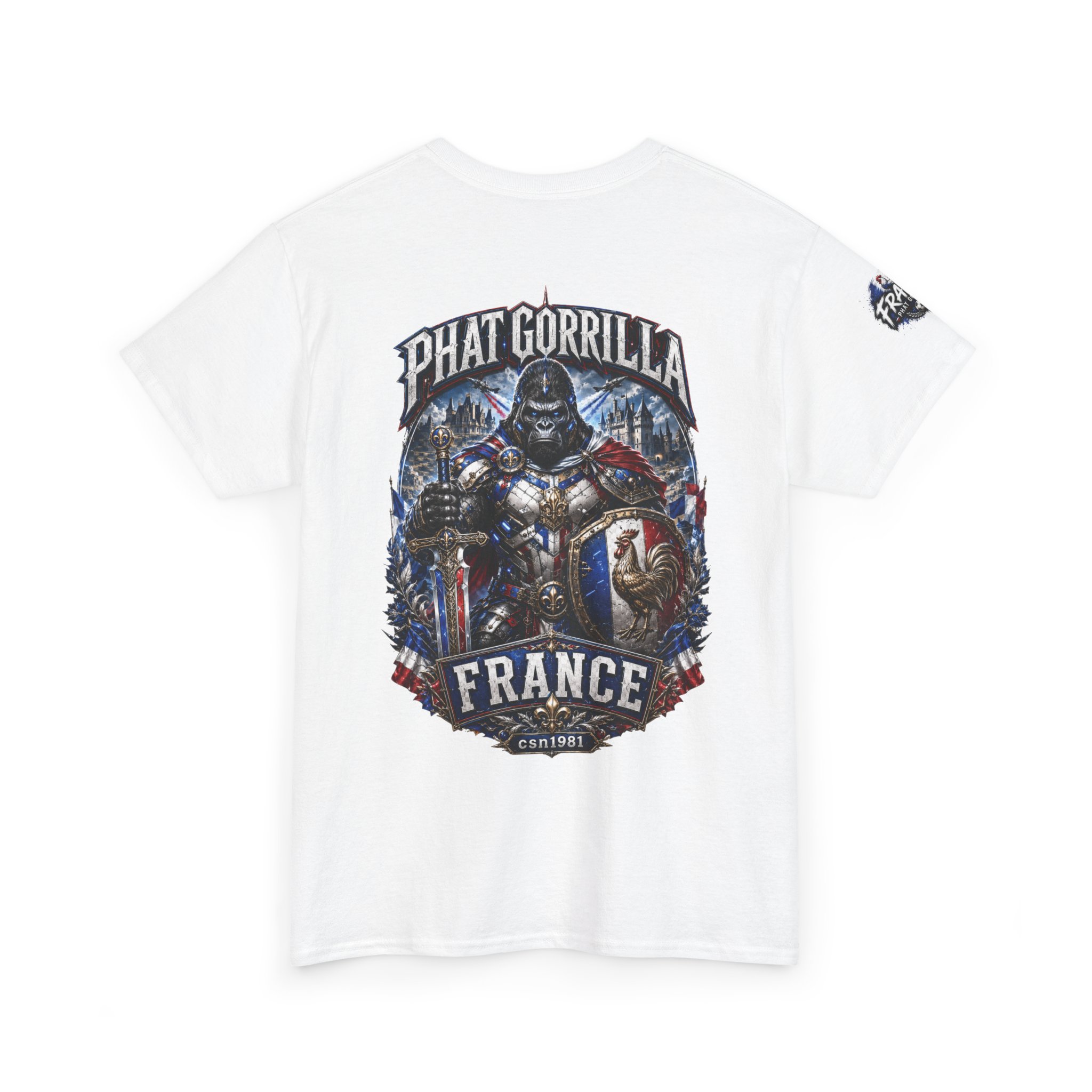 France Phat Gorrilla World Cup Tee - Gildan 5000 - Image 10