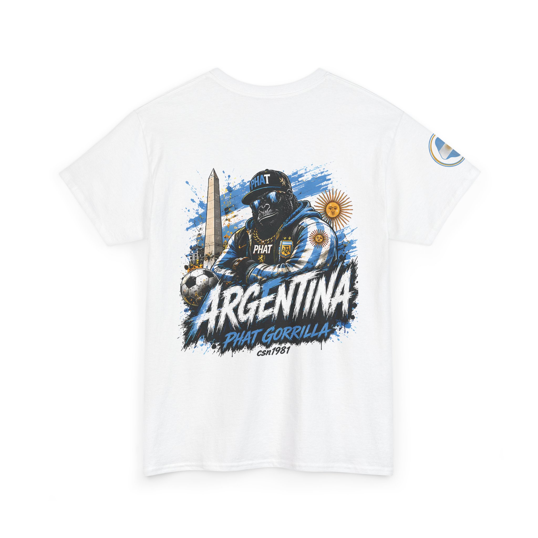 Gorilla King Tee — Green Streetwear Graphic T-Shirt with 'PHAT' Design - Image 4