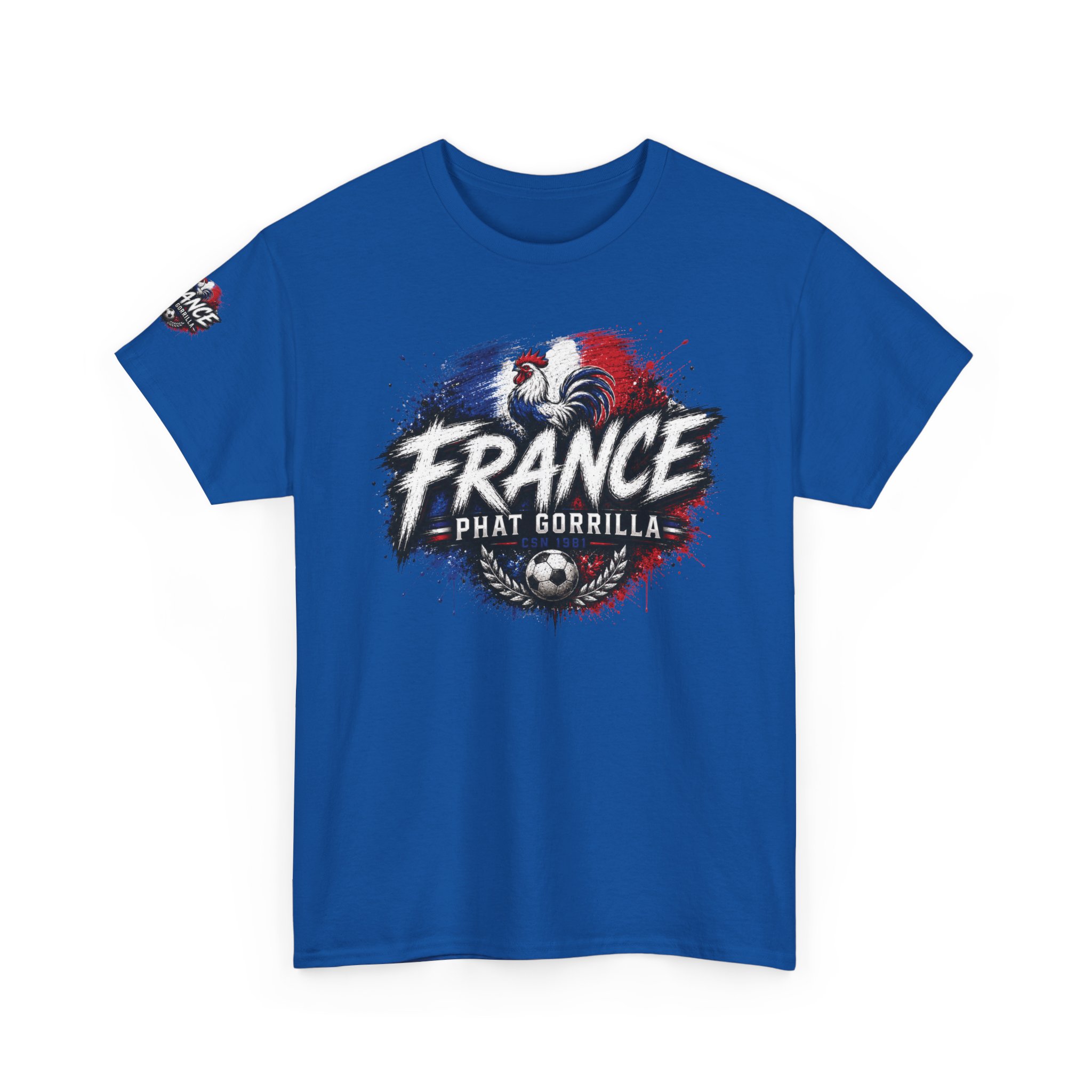 France Phat Gorrilla World Cup Tee - Gildan 5000 - Image 4