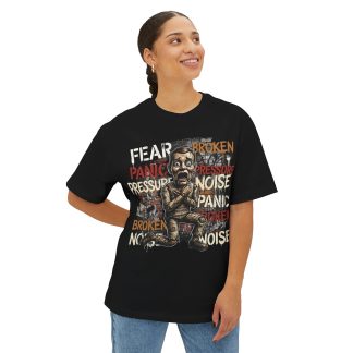 Panic & Pressure Street Art Tee — Distressed Anxiety Graphic T‑Shirt