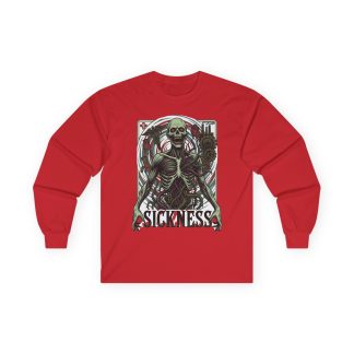 Sickness Skeleton Graphic Long Sleeve Tee
